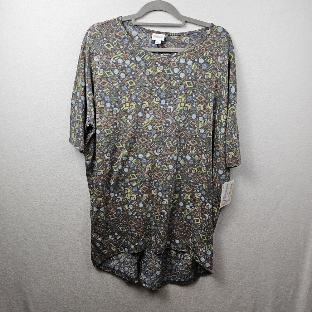 LulaRoe Shirt Woman's Size Large Multicolor Geometric Print Irma NWT